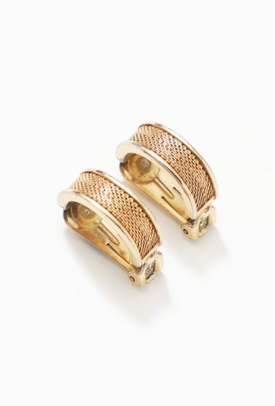 Balenciaga Vintage Chainmail Clip Earrings - 2