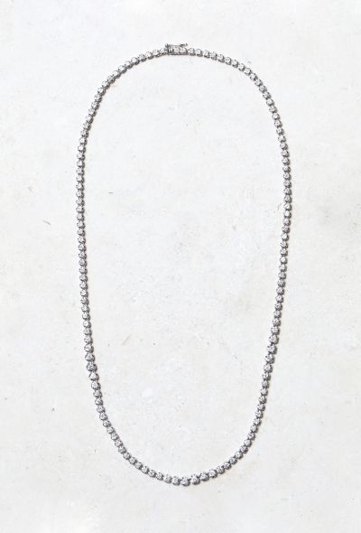 Vintage Fine Jewelry 18k White Gold & Diamond Necklace - 1