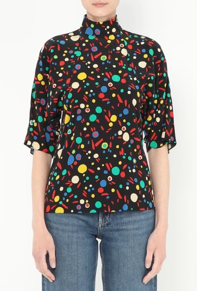 Saint Laurent 2016 Abstract Crêpe Blouse - 1