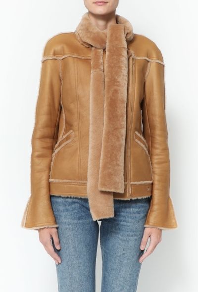 Chanel 2004 Lambskin Shearling Scarf Jacket - 1