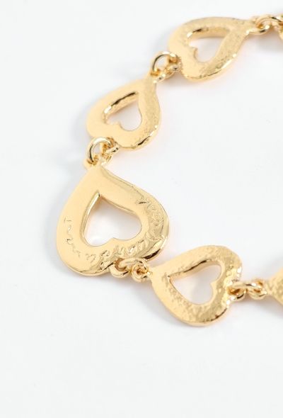 Saint Laurent 1993 Engraved Heart Charm Bracelet - 2
