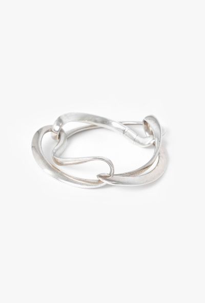 Vintage Fine Jewelry Georg Jensen Silver Infinity Link Bracelet - 1