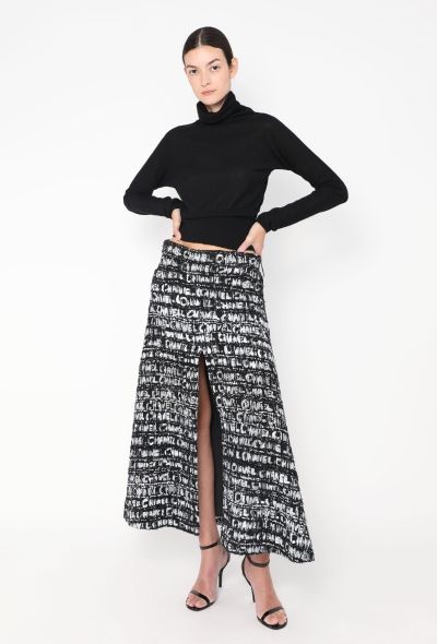 Chanel STUNNING Pre-Fall 2023 Dakar Hand-Painted Ribbon Skirt - 1