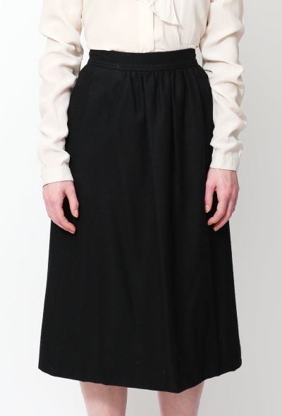 Saint Laurent 70s High-Waisted Wool Skirt - 2