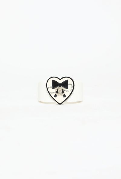 Chanel Embellished Heart Pendant Resin Cuff - 1
