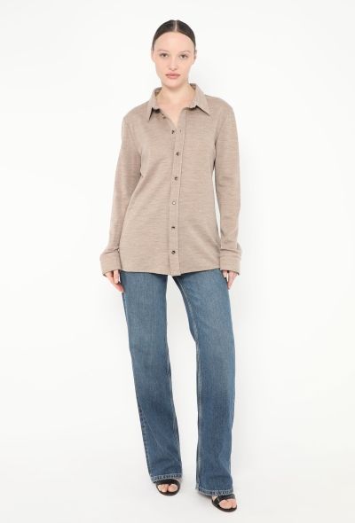 Bottega Veneta 2021 Heathered Jersey Shirt - 2