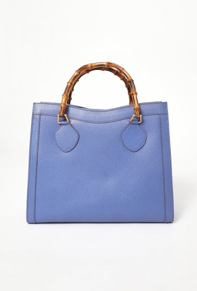 Gucci Blue Diana Bamboo Tote Bag - 1
