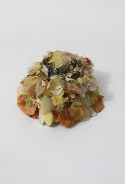 Schiaparelli 1950s Floral Embroidered Hat - 2