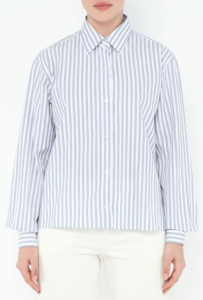 Dries Van Noten 2022 Cropped Striped Shirt - 1