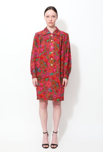 Saint Laurent F/W 1990 Floral Print Tunic Dress - 2