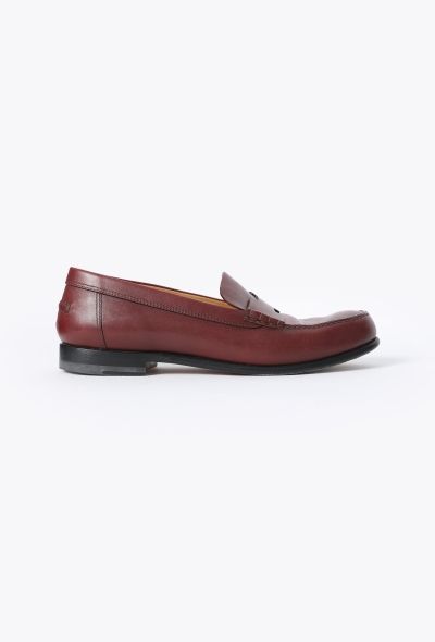 Hermès Burgundy Kennedy Loafers - 1