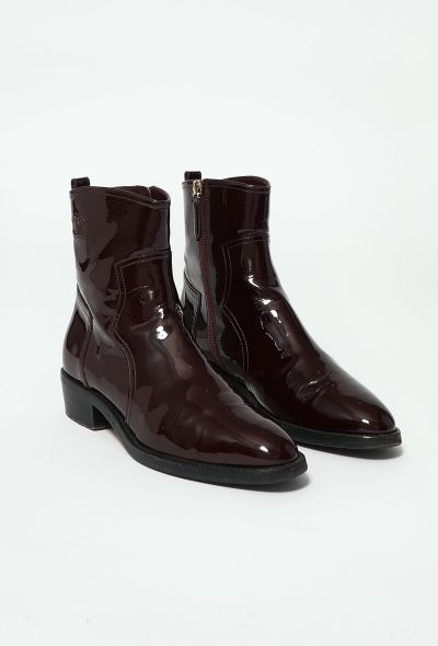 Chanel 2019 Patent 'CC' Boots - 2