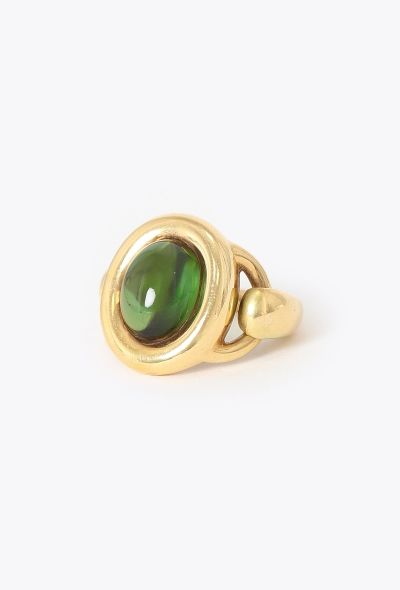 Vintage Fine Jewelry Poiray 18K Yellow Gold & Peridot Ring - 2