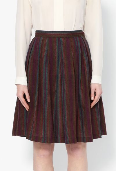 Saint Laurent Early '70s Pleated Wool Skirt - 2