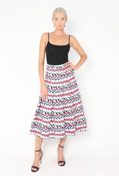 Chanel Campaign S/S 2016 Pleated Chevron Skirt - 1