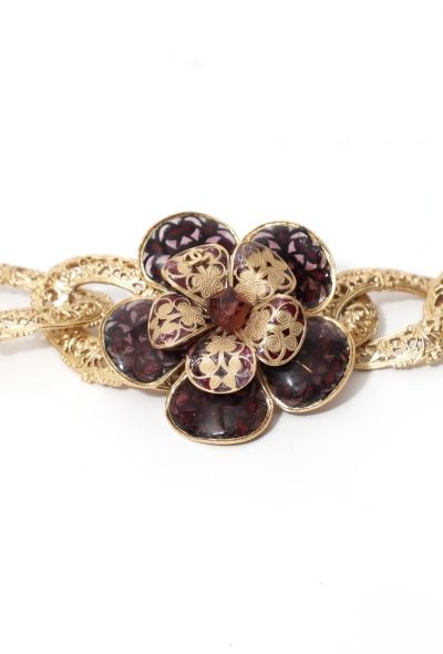 Chanel Rare 2001 Gripoix Floral & Chainlink Belt - 2