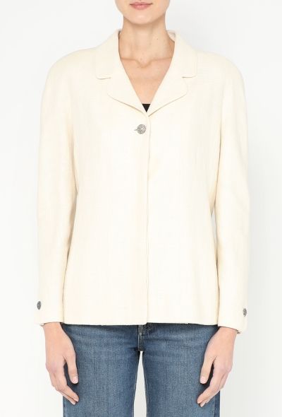 Chanel 1998 Linen 'CC' Button Jacket - 1