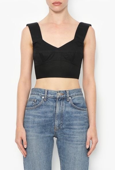 Céline Classic Cotton Bralette Top - 1