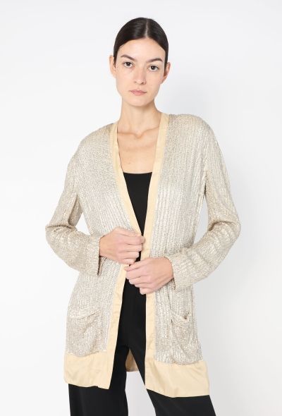 Balenciaga Sequin Embellished Silk Cardigan - 1