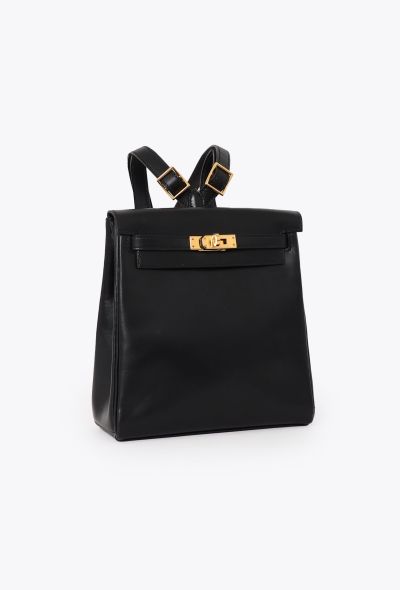 Hermès Vintage Black Box Kelly Ado 20 Backpack - 2