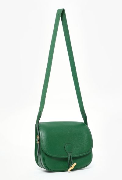 Hermès Vintage Green Bamboo Duffle Bag - 2