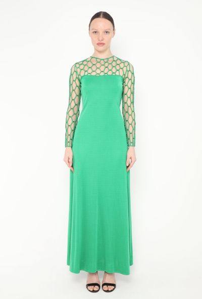 Azzaro RARE Couture 1971 Beaded Silk Gown - 1