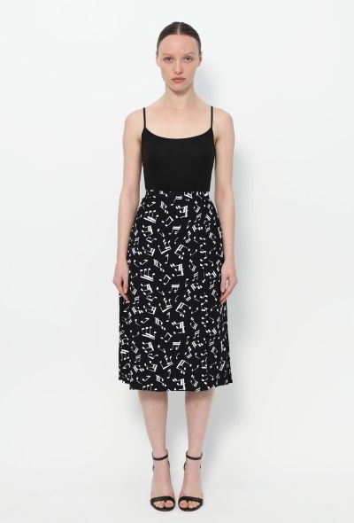 Saint Laurent RARE S/S 1980 Musical Print Skirt - 1