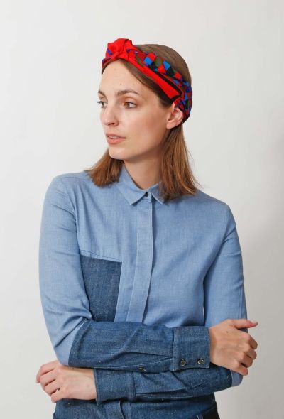 ReSee Atelier Handmade '80s Harlequin Print Scarf Turban - 1