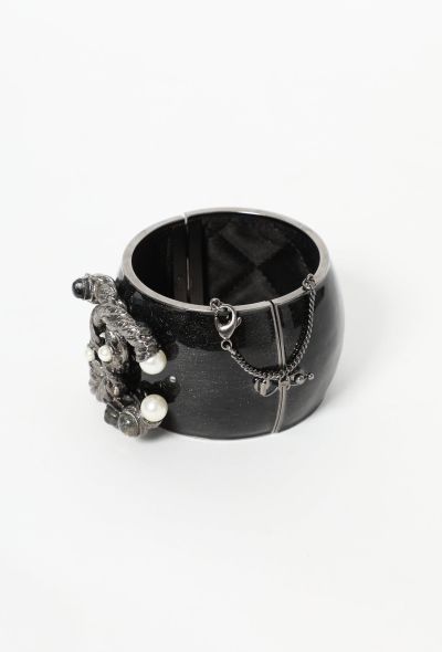 Chanel Iridescent 'CC' Pearl Embellished Cuff - 2
