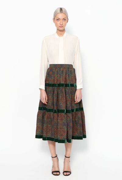 Saint Laurent Late '70s Printed Peasant Skirt - 1