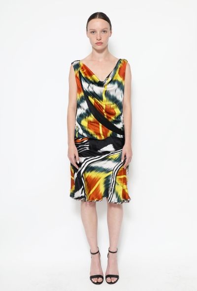 Balenciaga F/W 2007 Ikat Silk Dress - 1