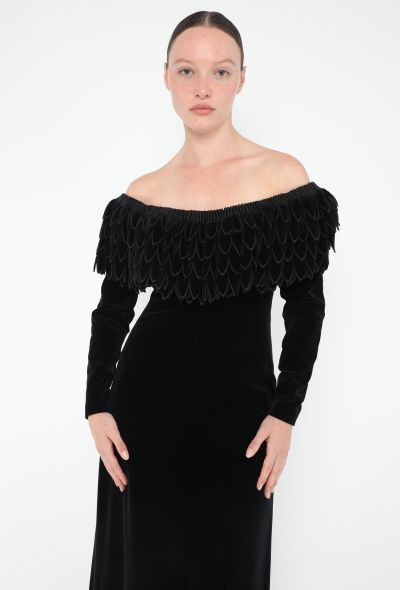 Nina Ricci Couture 1968 Velvet Petal Dress - 1