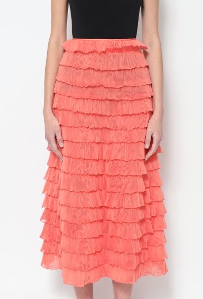 Valentino Tiered Silk Skirt - 2