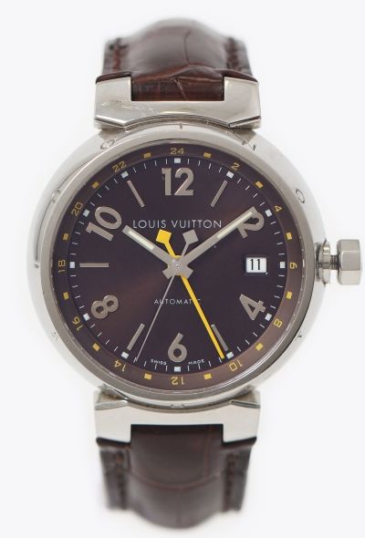 Louis Vuitton Steel Tambour GMT Q1131 Watch - 2