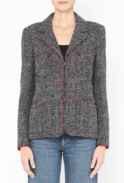 Chanel Silk Trim Tweed 'CC' Jacket - 1