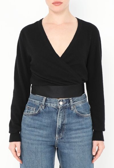 Chanel Vintage Cashmere Wrap Sweater - 1