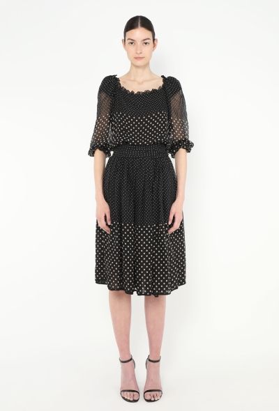 Valentino '70s Polka Dot Silk Dress - 2