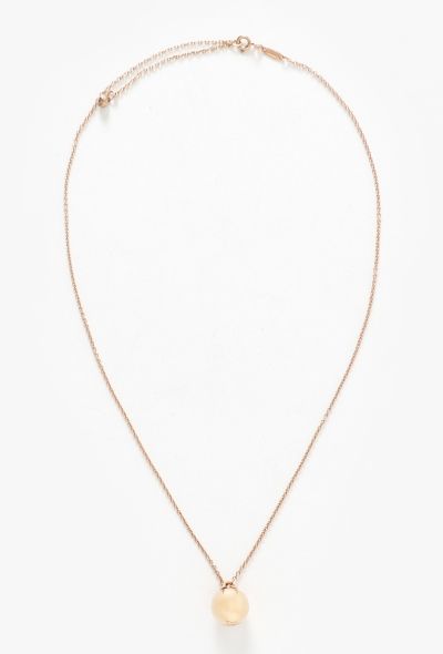 Tiffany & Co 18k Rose Gold Ball Pendant Necklace - 1