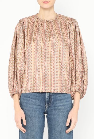 Saint Laurent S/S 1978 Silk Peasant Blouse - 1