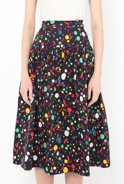 Saint Laurent Vintage Graphic Printed Skirt - 2