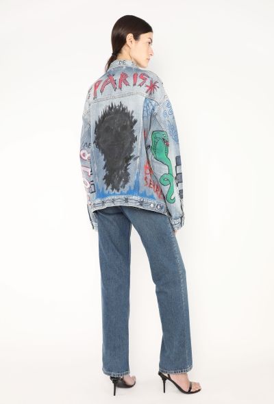 Balenciaga 2018 Hand-Painted Denim Jacket - 2