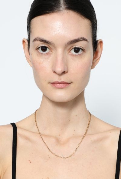 Vintage Fine Jewelry Classic 18k Yellow Gold Chain Necklace - 2