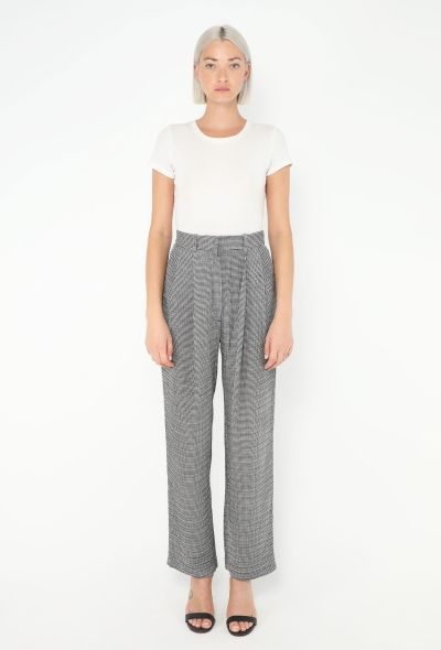 Céline Silk Houndstooth Trousers - 2