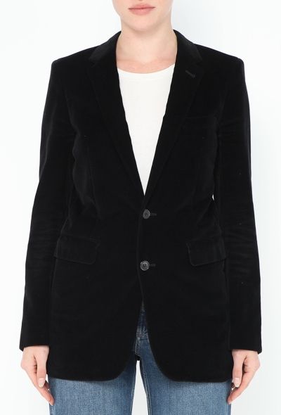 Saint Laurent S/S 2015 Tailored Velvet Blazer - 1