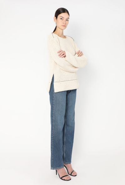 Céline Contrast Trim Knit Sweater - 2