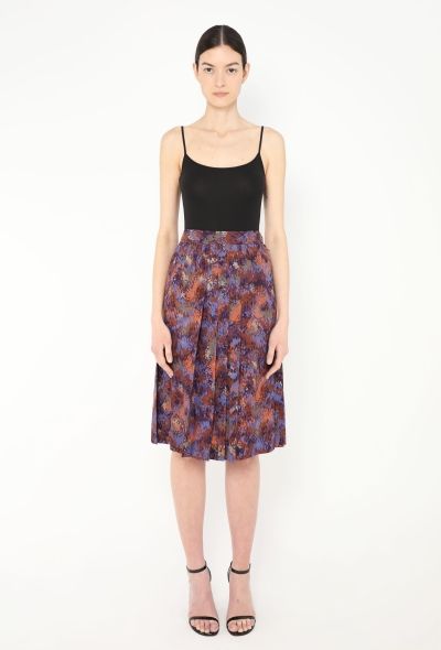 Saint Laurent 1973 Abstract Floral Pleated Ensemble - 2