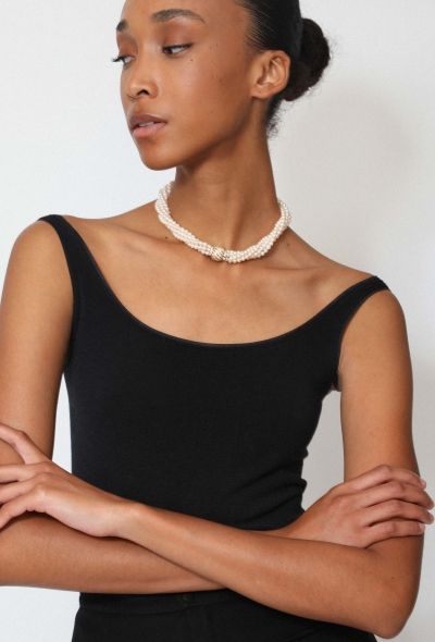 Vintage Fine Jewelry Mathon 18K Gold, Cultured Pearl and Diamond Necklace - 2