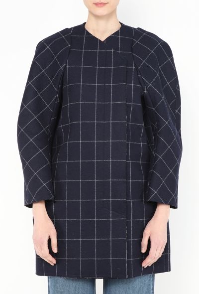 Jacquemus F/W 2014 Checkered Felt Peacoat - 1