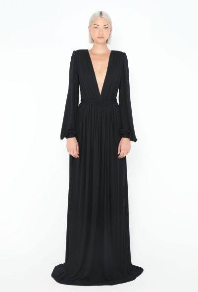 Saint Laurent '70s Plunging Jersey Gown - 2