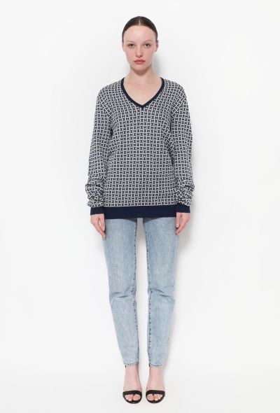 Hermès Vintage Monogram Knit Pullover - 2